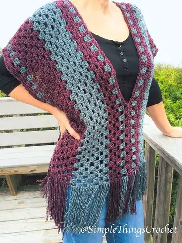 FALL PONCHO crochet pattern