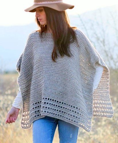 FALL PONCHO crochet pattern