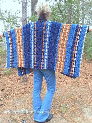 FALL PONCHO crochet pattern
