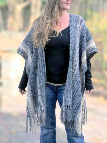 FALL PONCHO crochet pattern