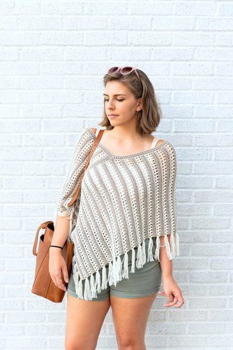 FALL PONCHO crochet pattern