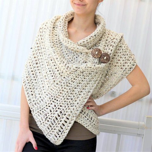 FALL PONCHO crochet pattern