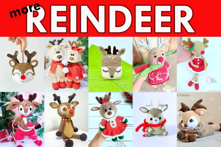 More Christmas Reindeer Amigurumi Crochet Patterns!