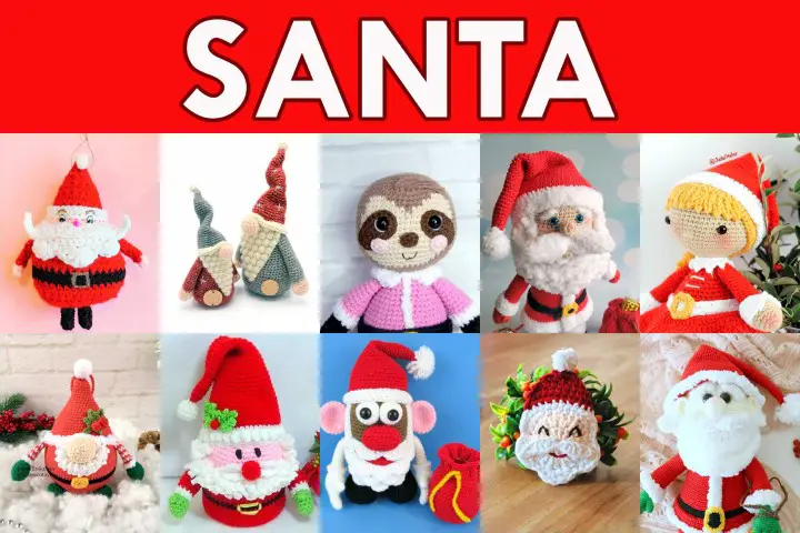 Christmas Santa Amigurumi Crochet Pattern Roundup!