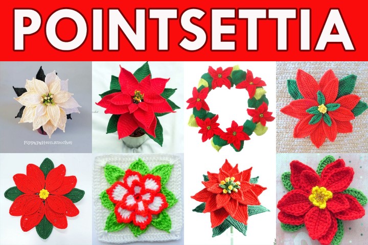 Christmas Pointsettia Amigurumi Crochet Pattern Roundup!