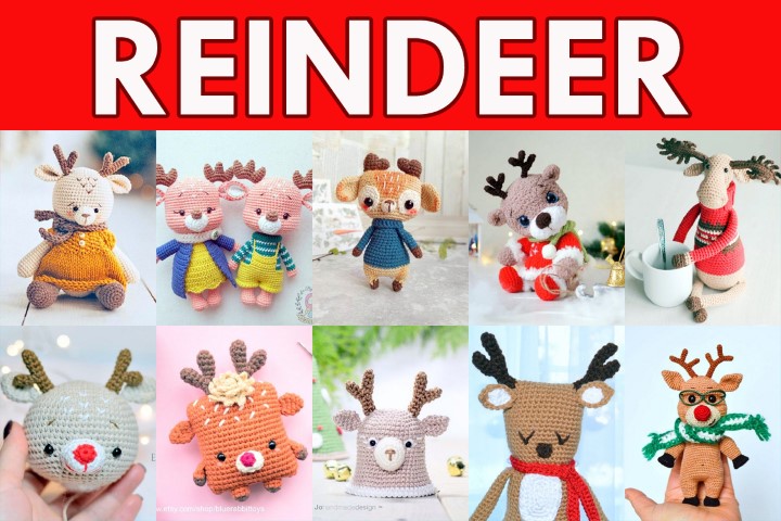 Christmas Reindeer Amigurumi Crochet Pattern Roundup!