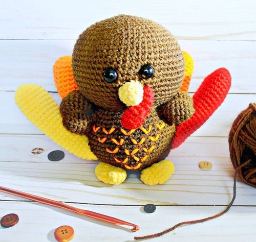 THANKSGIVING TURKEY amigurumi crochet pattern