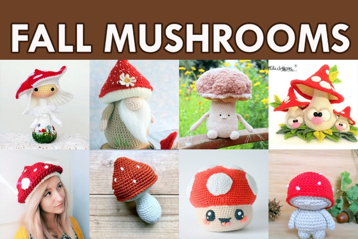 Mushroom And Toadstool Amigurumi Crochet Pattern Roundup! - AmVaBe Crochet