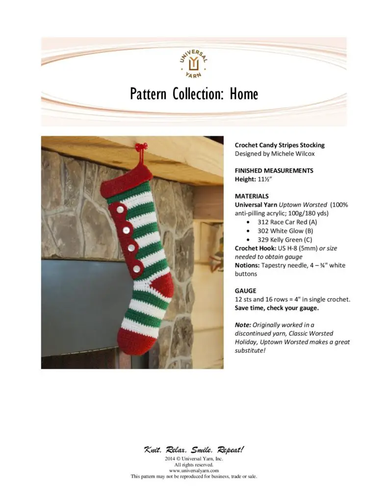 Free Christmas Stocking Crochet Pattern!