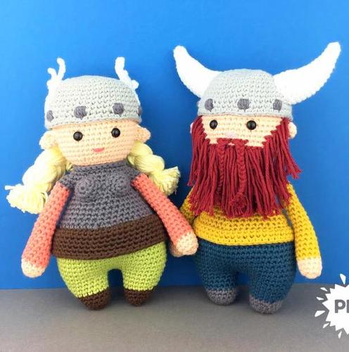 amigurumi VIKING crochet pattern, VIKING HELMET crochet pattern