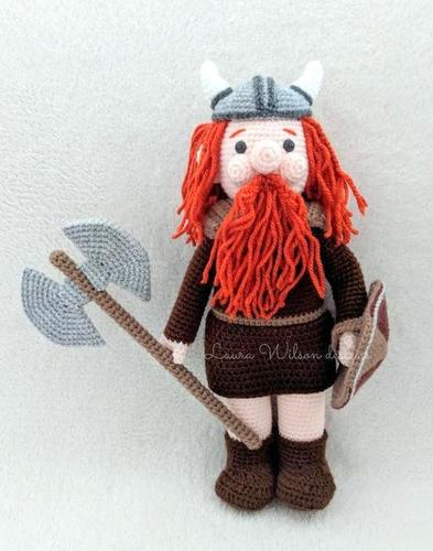 amigurumi VIKING crochet pattern, VIKING HELMET crochet pattern