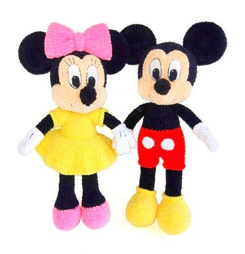 Hand Crocheted Amigurumi Disney Minnie Mouse Soft Doll Stuffed 18