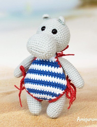 free amigurumi HIPPO crochet pattern