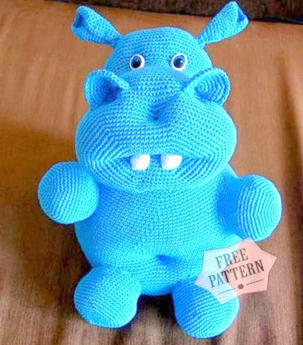 free amigurumi HIPPO crochet pattern