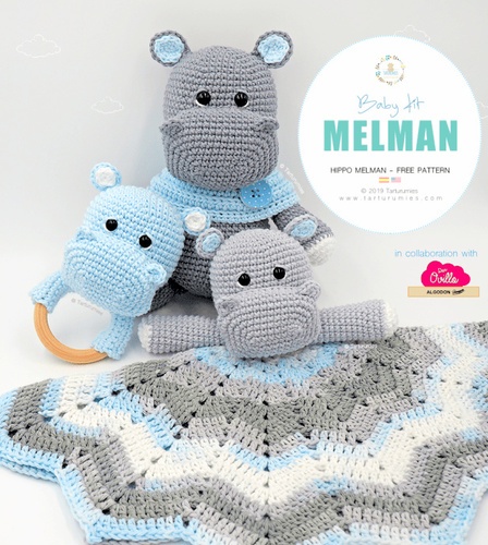 free amigurumi HIPPO crochet pattern