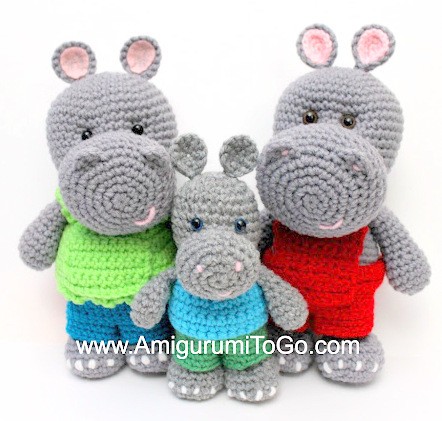 free amigurumi HIPPO crochet pattern