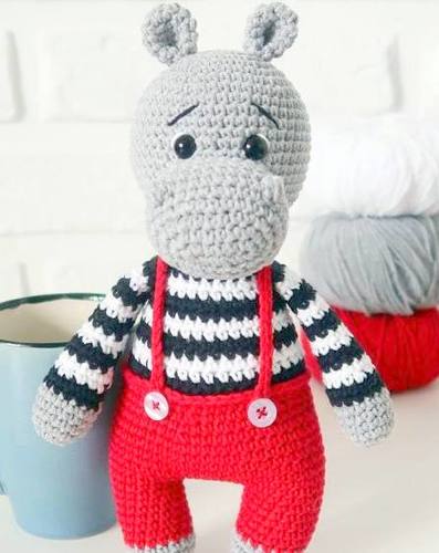 free amigurumi HIPPO crochet pattern