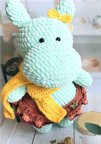 free amigurumi HIPPO crochet pattern