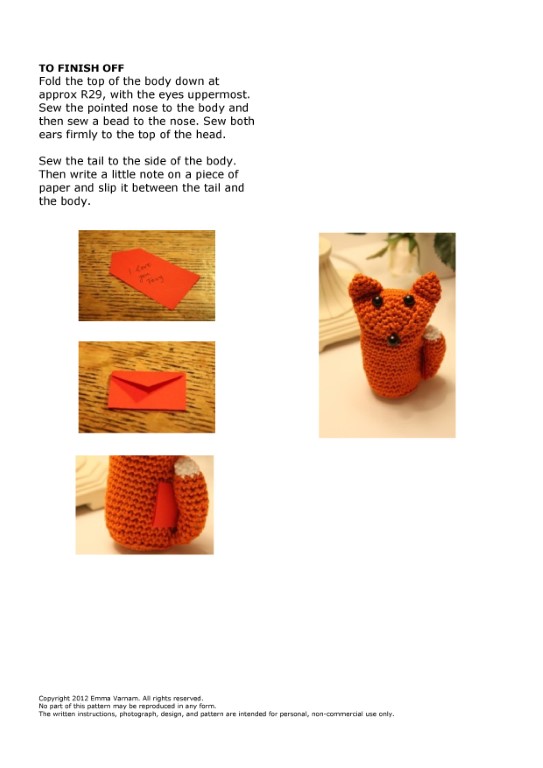 Free Amigurumi Fox Crochet Pattern