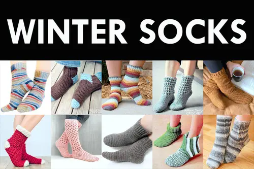 Winter Socks Crochet Pattern Roundup!