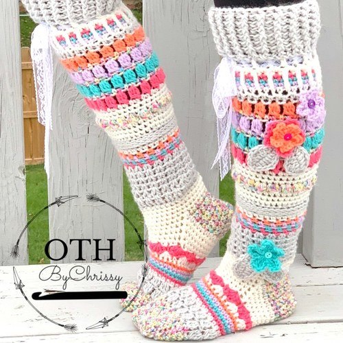 WINTER SOCKS crochet pattern