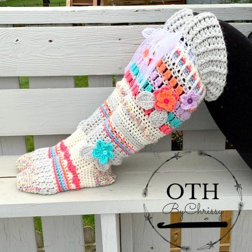 WINTER SOCKS crochet pattern