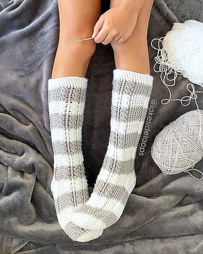 WINTER SOCKS crochet pattern