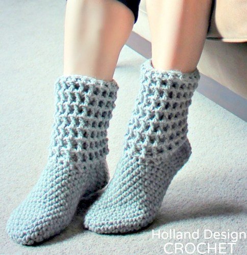 WINTER SOCKS crochet pattern