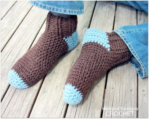 WINTER SOCKS crochet pattern