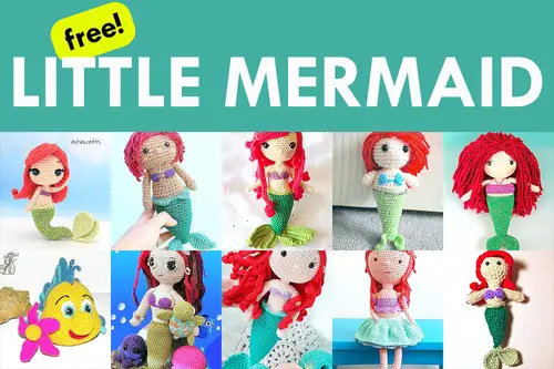 Free Amigurumi Disney Little Mermaid Crochet Pattern Roundup! 