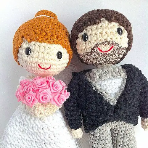 Amigurumi WEDDING CAKE TOPPER crochet pattern
