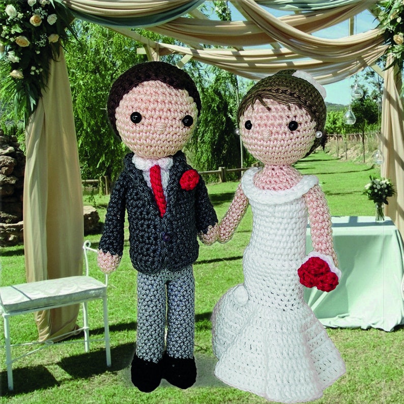 Amigurumi WEDDING CAKE TOPPER crochet pattern