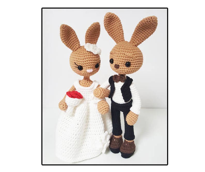 Amigurumi WEDDING CAKE TOPPER crochet pattern