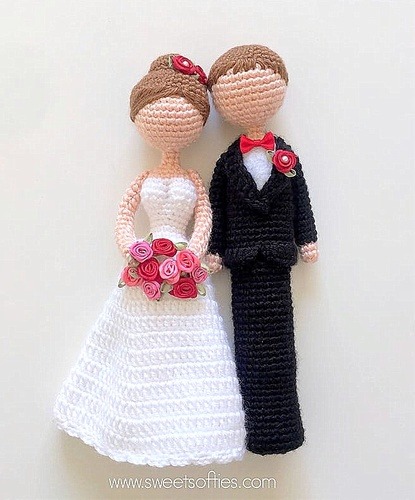 Amigurumi WEDDING CAKE TOPPER crochet pattern