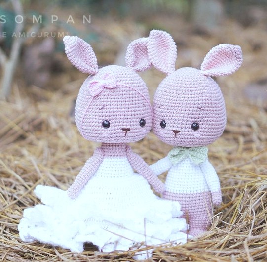 Amigurumi WEDDING CAKE TOPPER crochet pattern