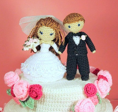 Amigurumi WEDDING CAKE TOPPER crochet pattern