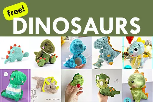 Free Amigurumi Dinosaur Crochet Pattern Roundup!