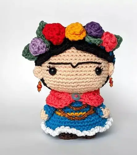Amigurumi Frida Kahlo Doll Crochet Pattern
