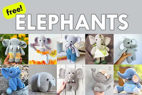 Free Amigurumi Elephant Crochet Pattern Roundup!
