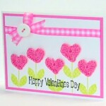 crochet hearts valentine's day card