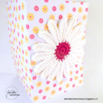 Crochet flower greeting card