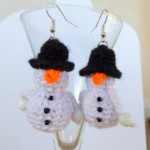 amigurumi snowman christmas earrings crochet pattern